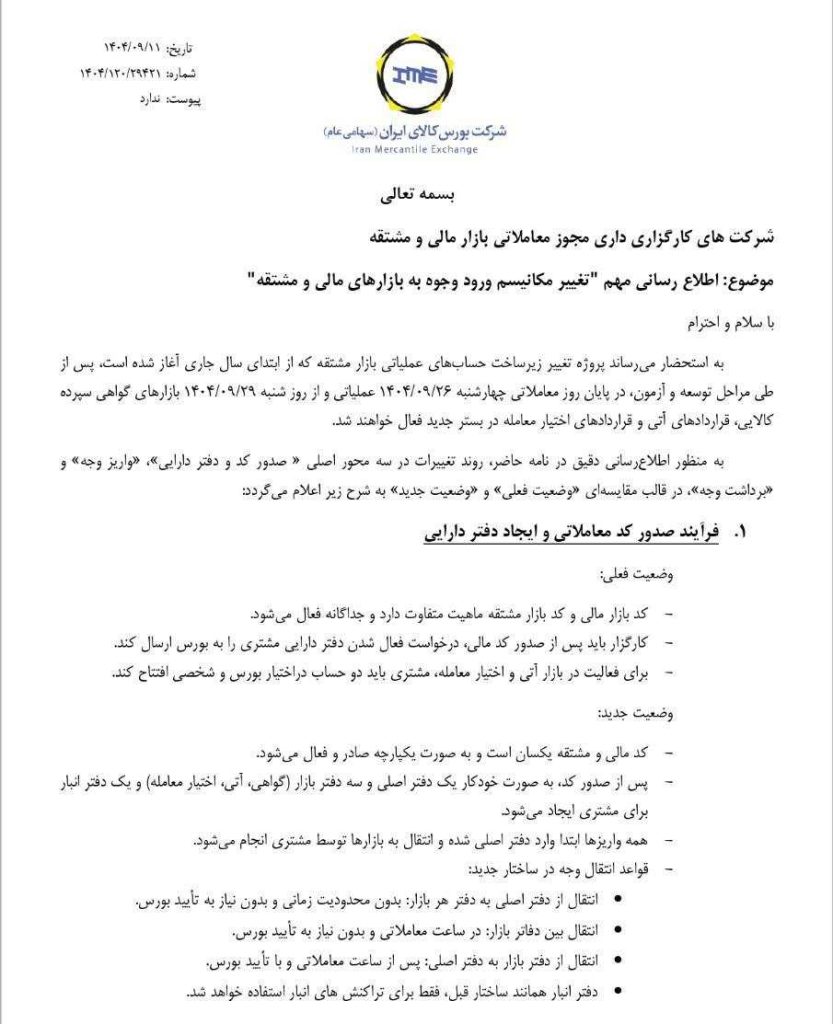 بزرگ‌ترین طرح زیرساختی در عمر بورس کالا