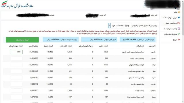 30 درصد از سهام عدالت چقدر شده است؟ 15 مرداد ماه 99