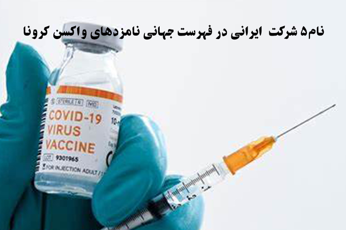 قرارگیری نام 5 شرکت دارویی ایرانی در فهرست جهانی نامزدهای واکسن کرونا