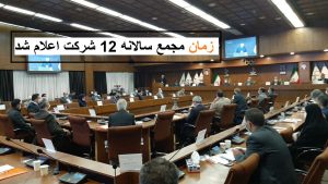 تامین سرمایه امین و 11 شرکت دیگر به مجمع سالانه می روند