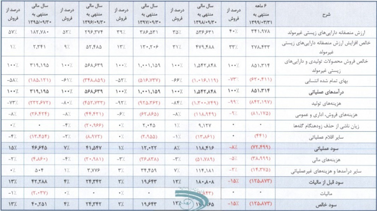 صورت سود و زیان "دیزباد"